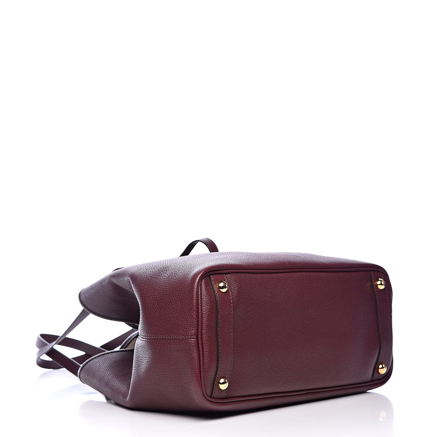 Grainy Calfskin Medium Honeybrook Tote Dark Plum
