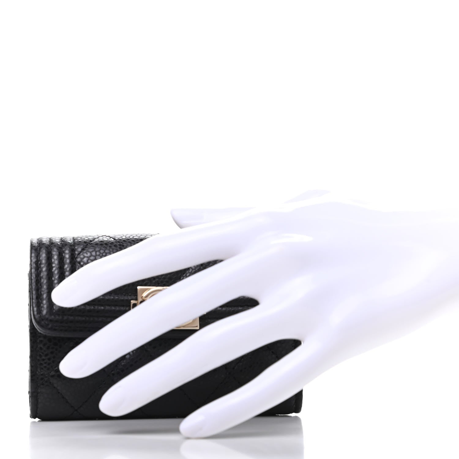 Chanel Caviar Quilted 4 Key Holder Boy Flap Black 2 of 11