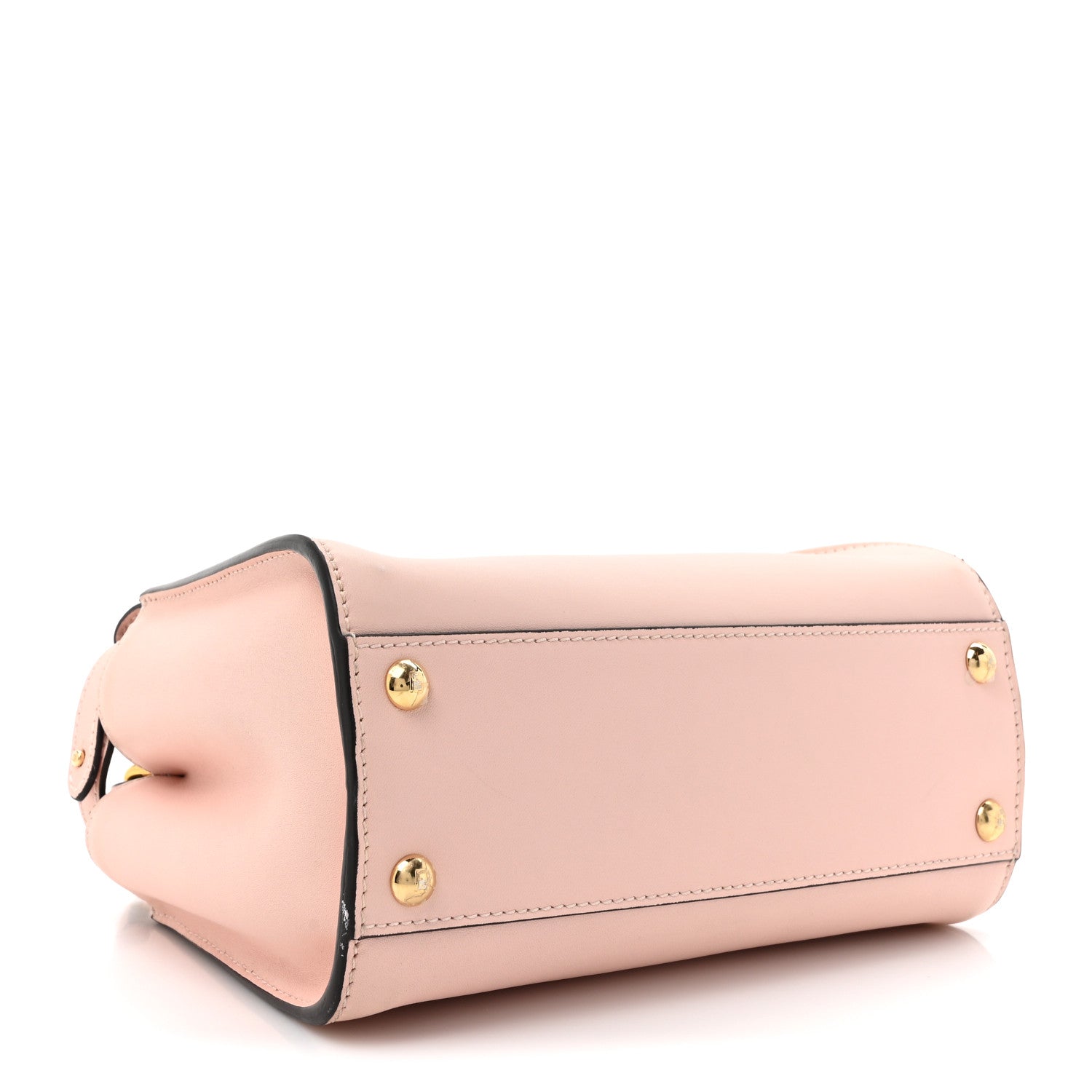 Fendi Vitello Seta Canvas FF Embroidered Mini Peekaboo Iconic Satchel Rosa Confetto 4 of 17