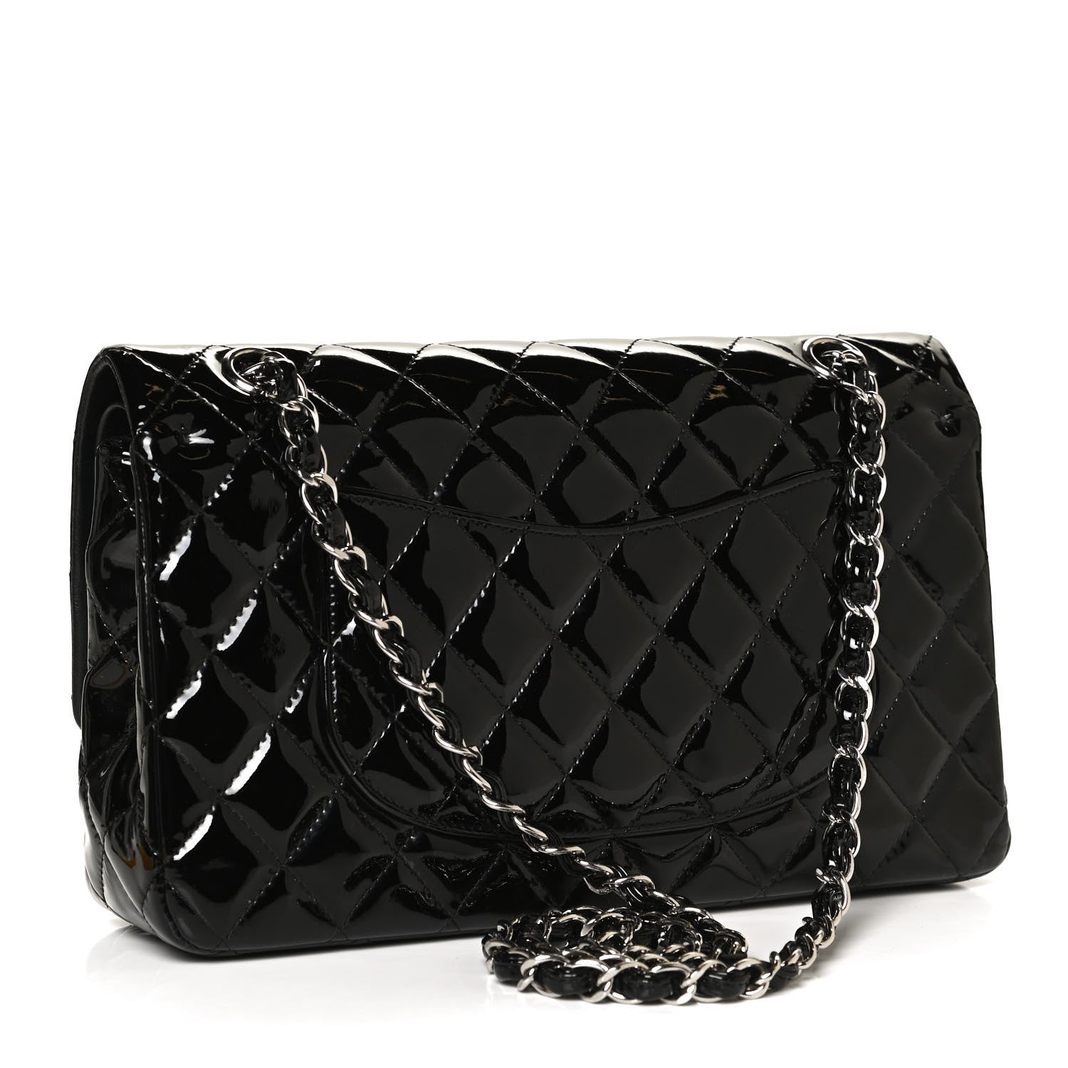 Chanel Patent Quilted Medium Double Flap Black 3 of 11