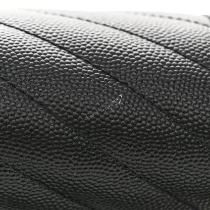 Saint Laurent Grain De Poudre Textured Mixed Matelasse Large Triquilt Monogram Satchel Black 11 of 12