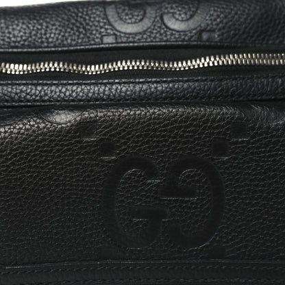 Gucci Piuma Calfskin Jumbo GG Embossed Pocket Belt Bag Black Black 7 of 9