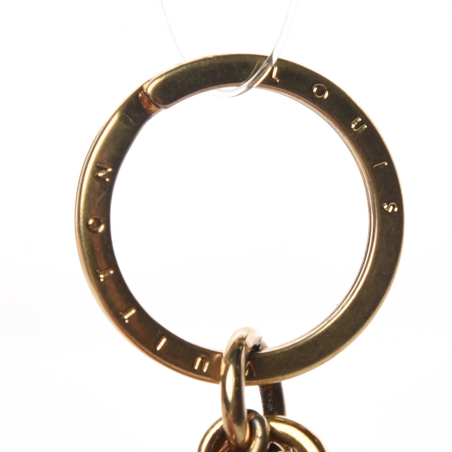 Colorline Bag Charm Key Holder White Brown