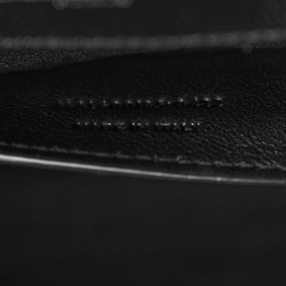 Saint Laurent Grain De Poudre Textured Mixed Matelasse Triquilt Medium Monogram Satchel Black 8 of 11