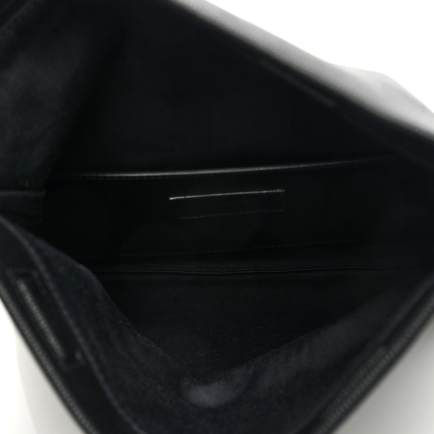 Grain De Poudre West Hollywood Monogram Fold Over Clutch Black