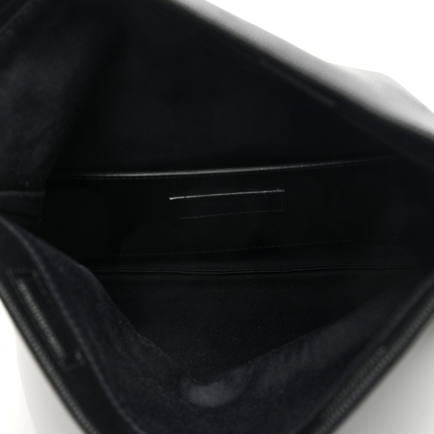 Saint Laurent Grain De Poudre West Hollywood Monogram Fold Over Clutch Black 5 of 6