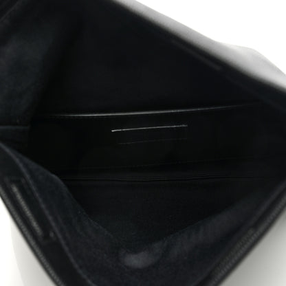 Saint Laurent Grain De Poudre West Hollywood Monogram Fold Over Clutch Black 5 of 6