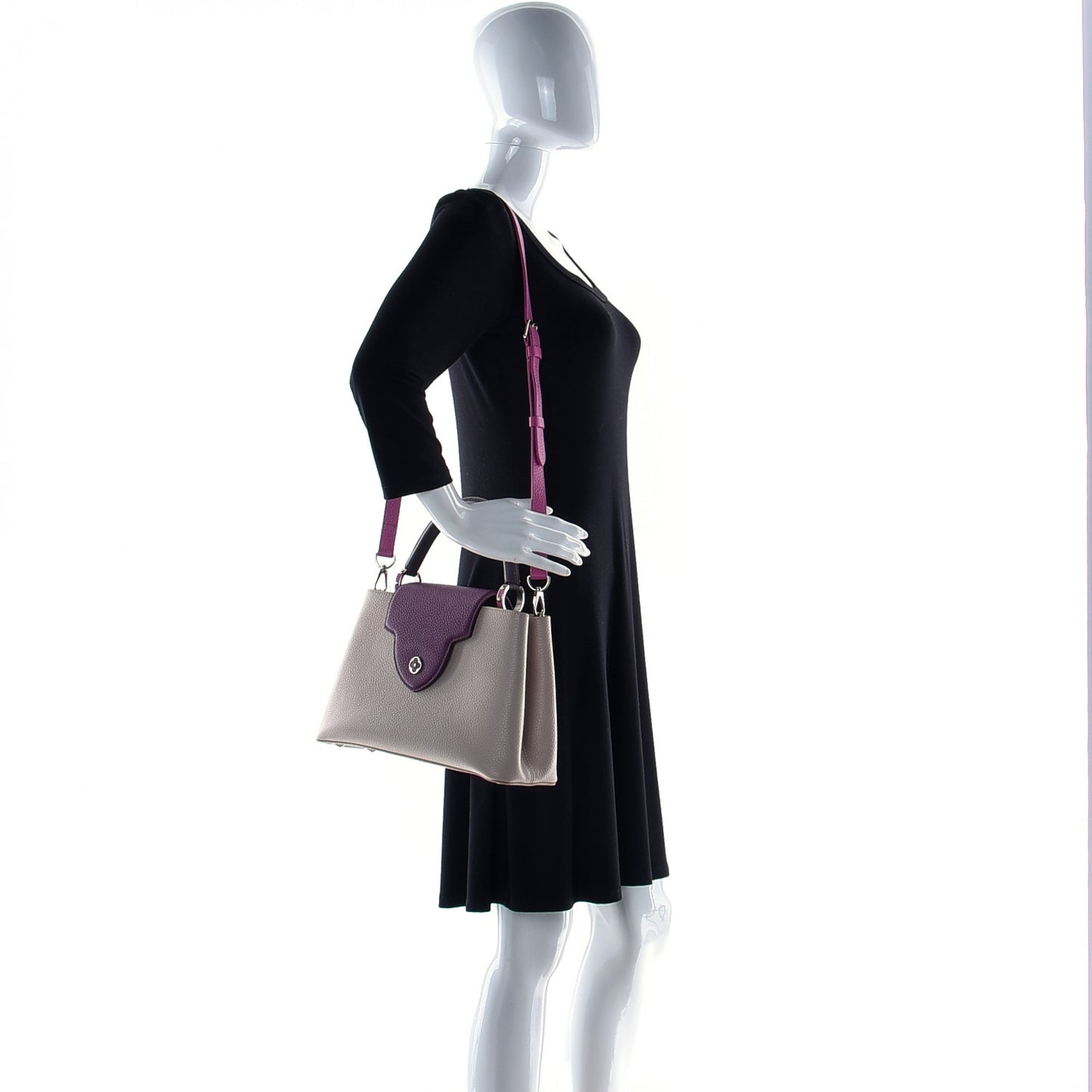 Taurillon Capucines PM Galet Violet