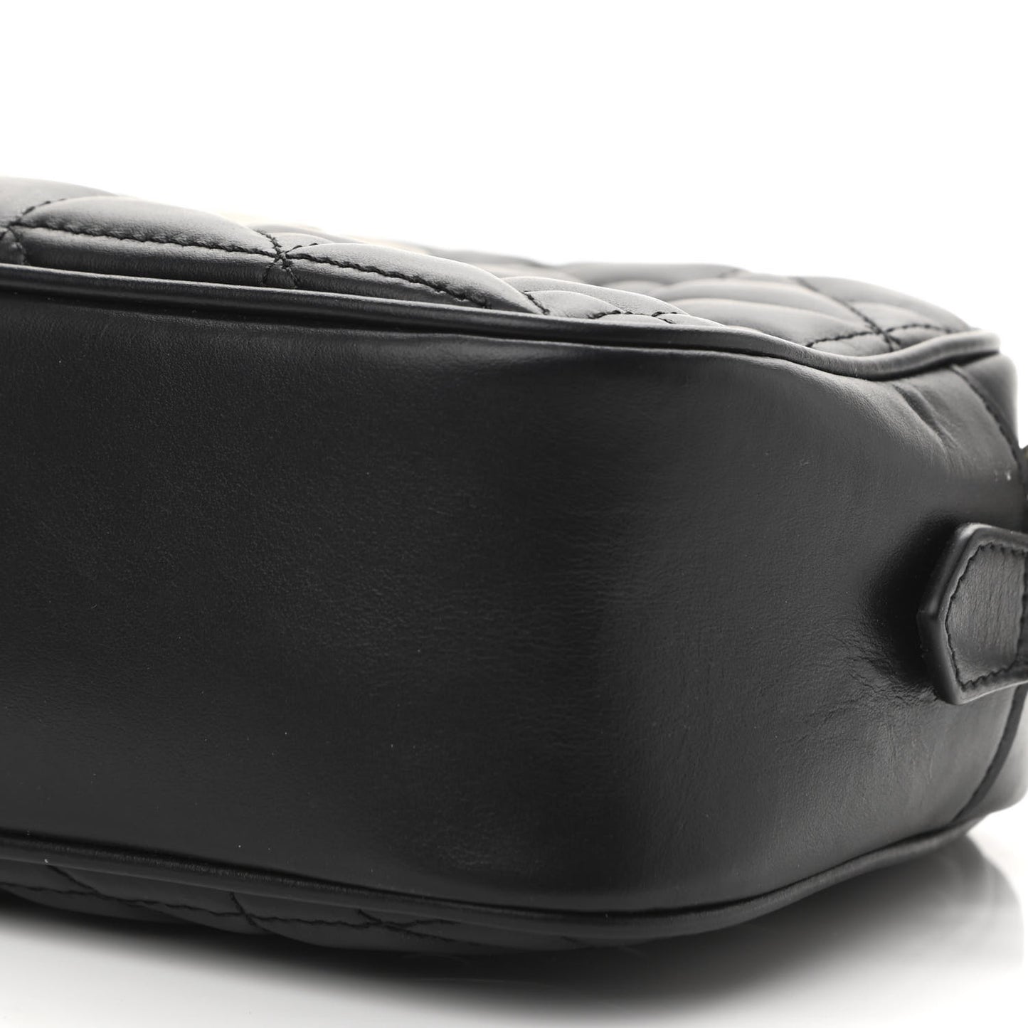 Calfskin Matelasse Aria Small GG Marmont Chain Shoulder Bag Black