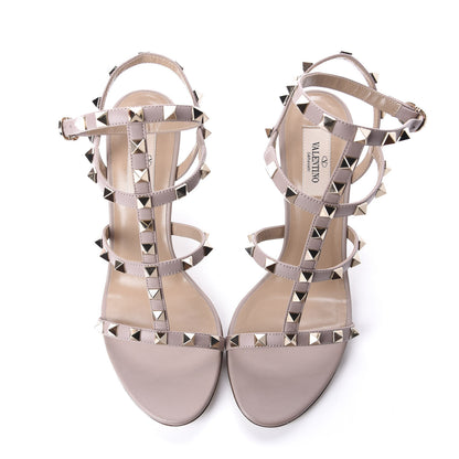Valentino Garavani Calfskin Nappa Rockstud Gladiator 70mm Sandals 37 Poudre 5 of 11