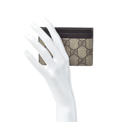 Gucci GG Supreme Monogram Card Case Dark Brown 2 of 5