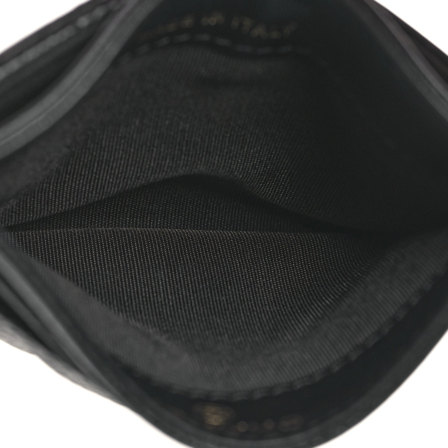 Caviar Quilted Filigree Card Holder Black
