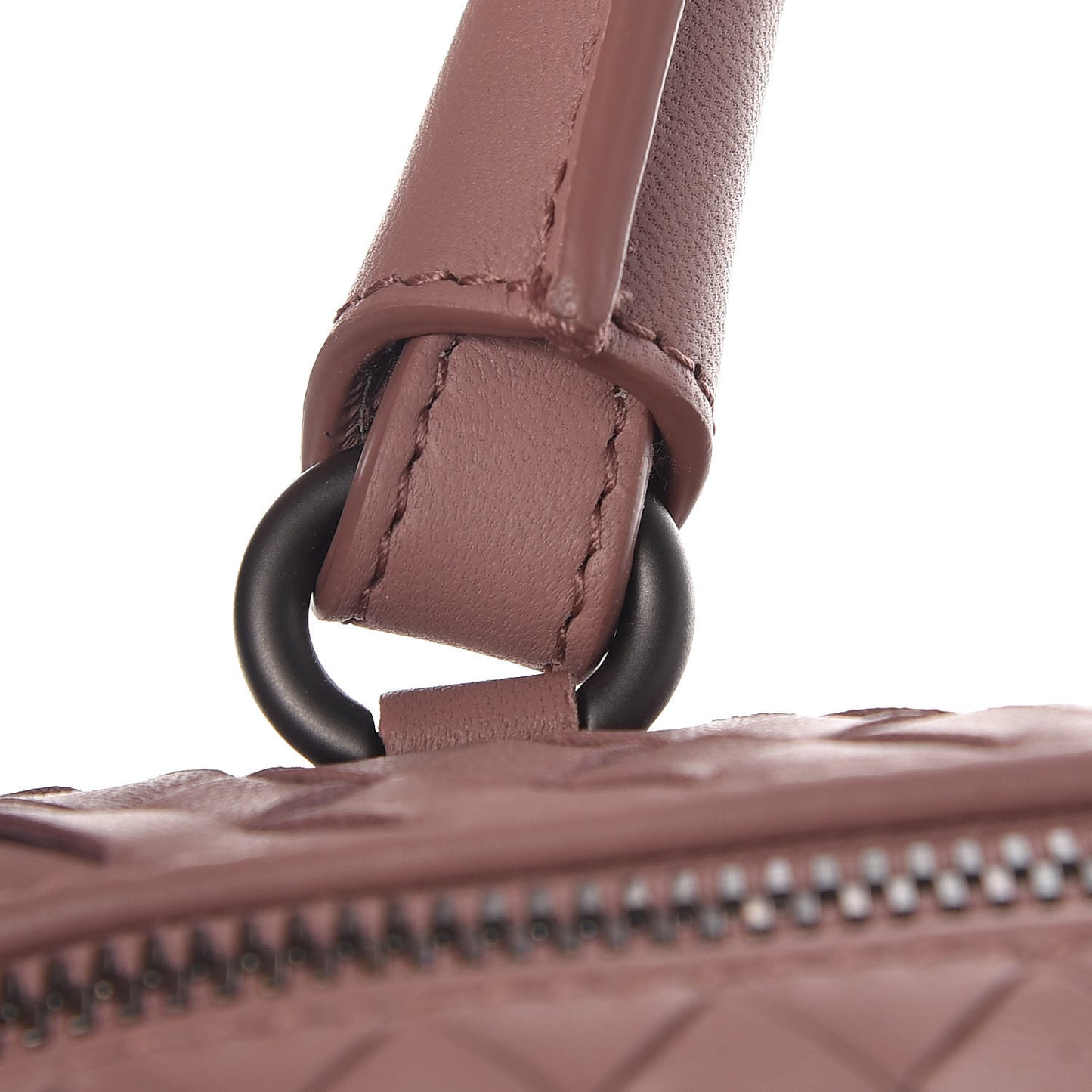 Nappa Intrecciato Satchel Dusty Rose