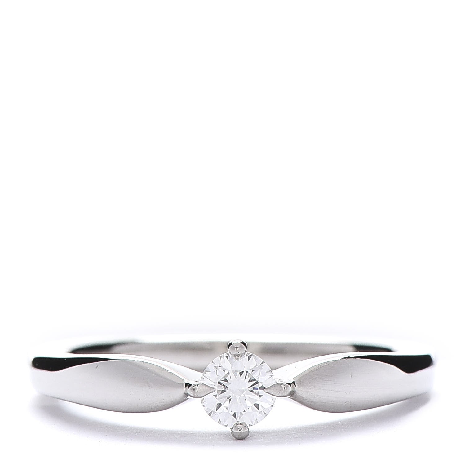 Bulgari Platinum Diamond .19ct Dedicata a Venezia Solitaire Engagement Ring 51 5.75 1 of 6