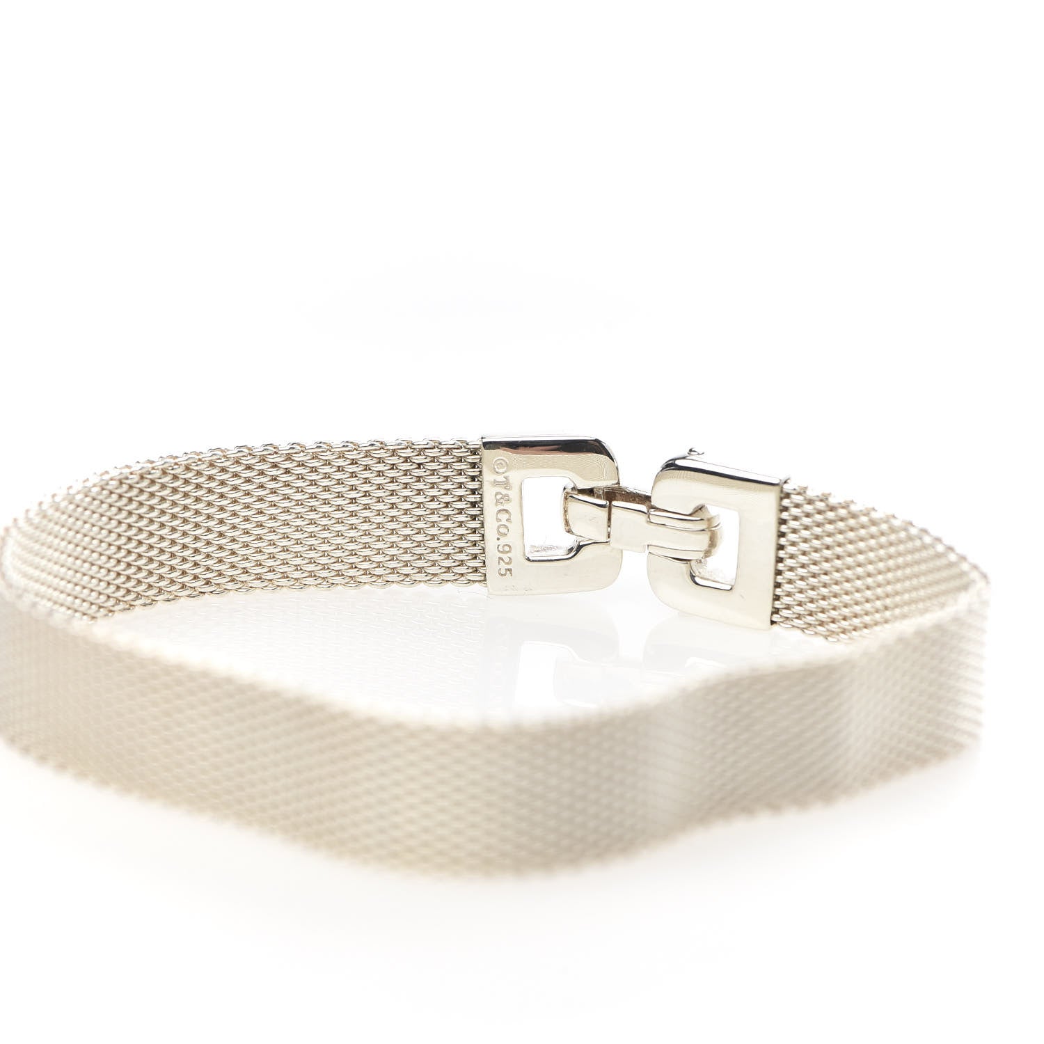 Tiffany Sterling Silver Somerset Mesh Buckle Bracelet 4 of 5