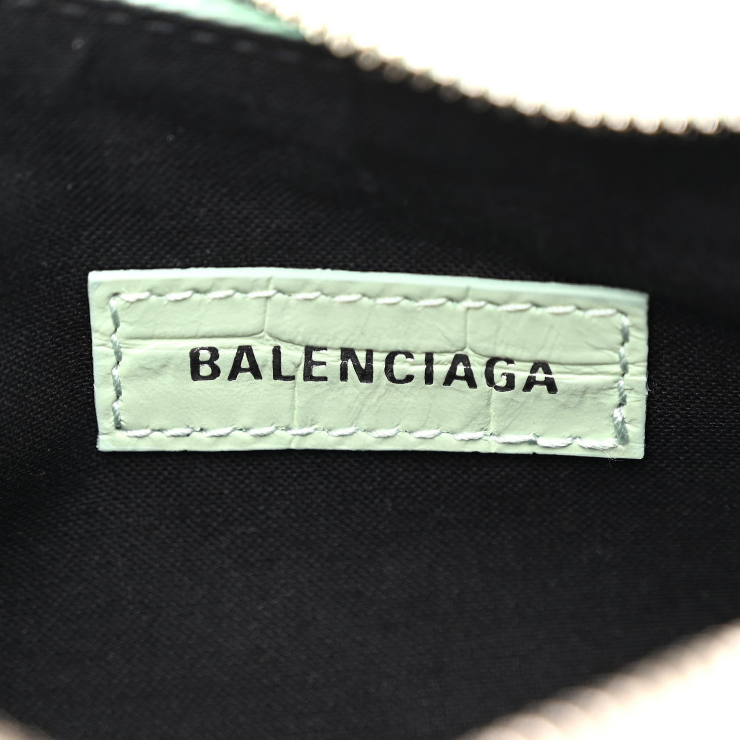 Balenciaga Extra Supple Calfskin Crocodile Embossed Le Cagole Shoulder Bag XS Light Green 6 of 12