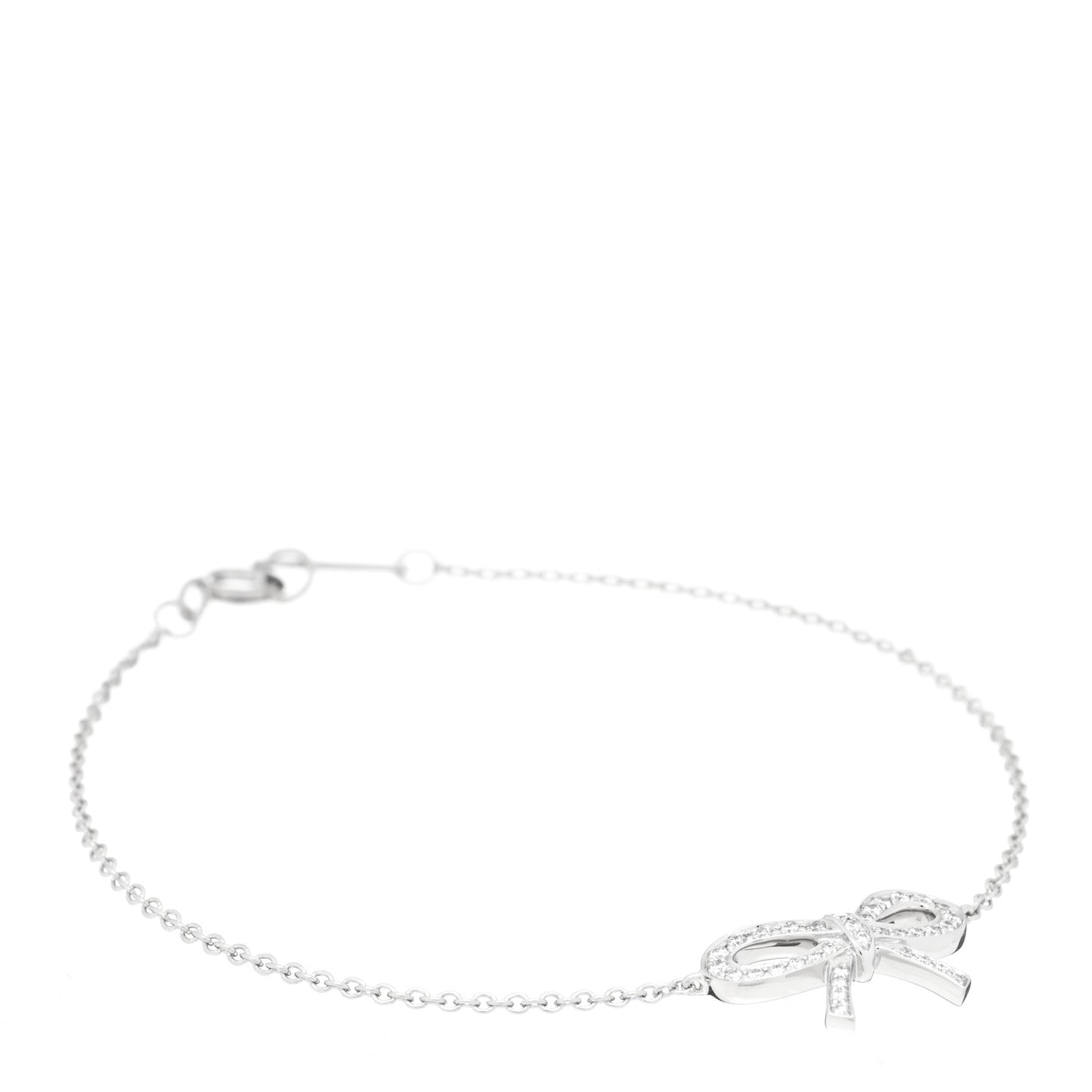 Platinum Diamond Bow Bracelet