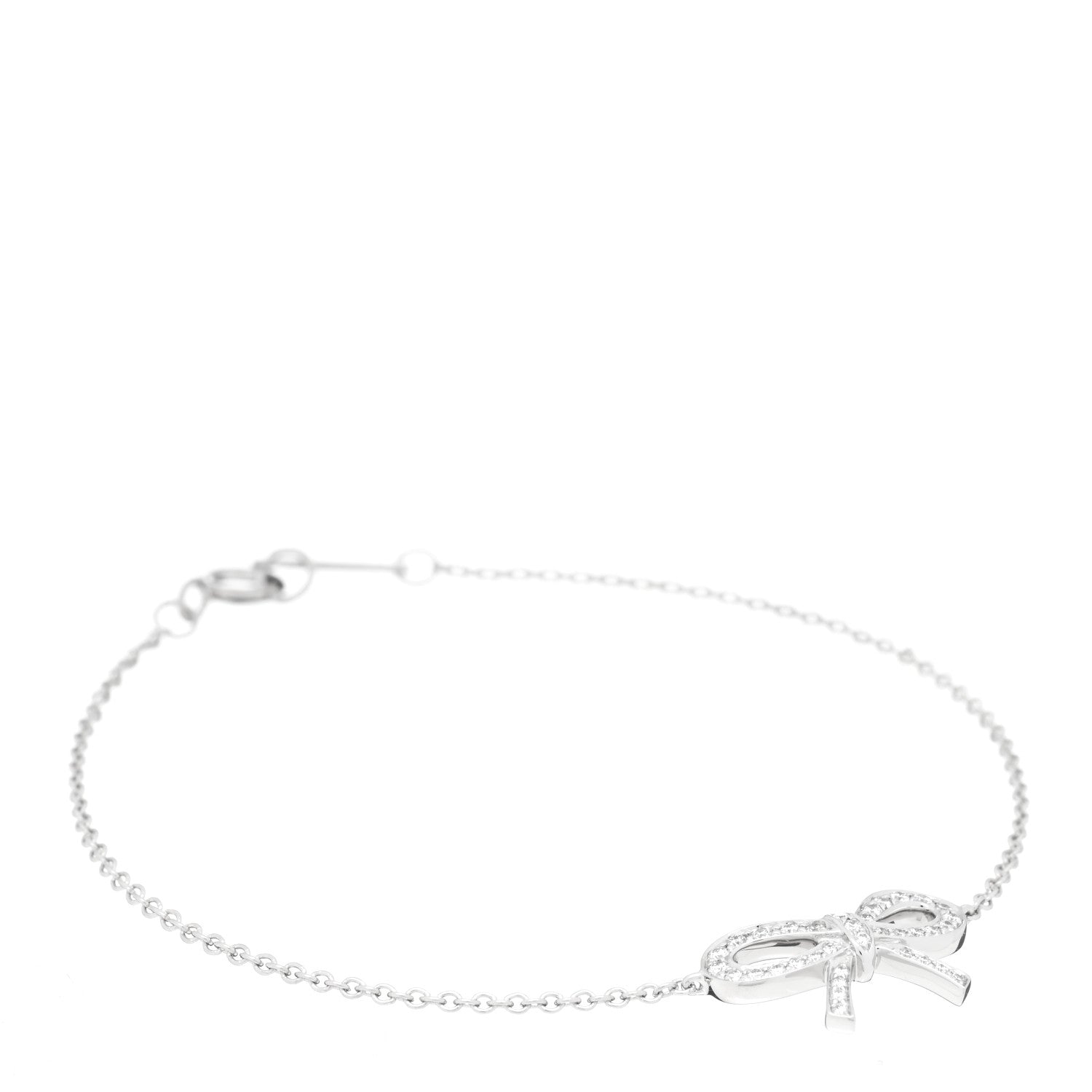 Tiffany Platinum Diamond Bow Bracelet 1 of 3