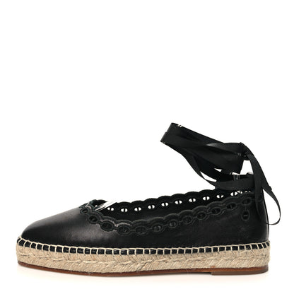 Hermes Nappa Womens Guapa Espadrilles 36 Black 1 of 7