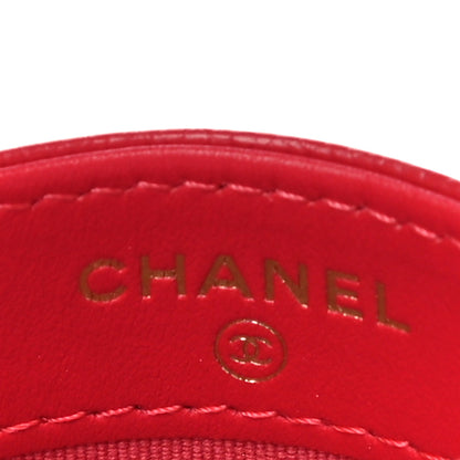 Chanel Caviar Quilted Card Holder Red 6 of 12