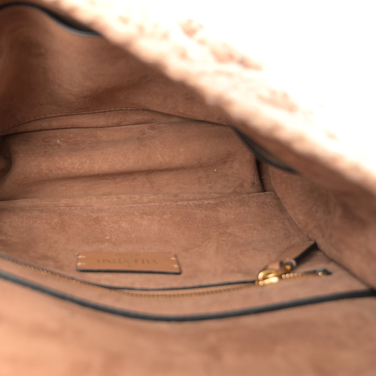 Cashmere Medium Roman Stud Shoulder Bag Brown