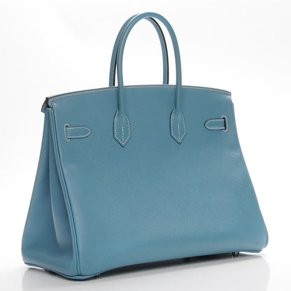 Hermes Epsom Birkin 35 Blue Jean 3 of 24