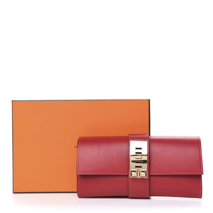 Hermes Tadelakt Medor 23 Clutch Rouge Vif 7 of 7