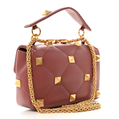 Valentino Garavani Nappa Medium Roman Stud Shoulder Bag Gingerbread 3 of 11