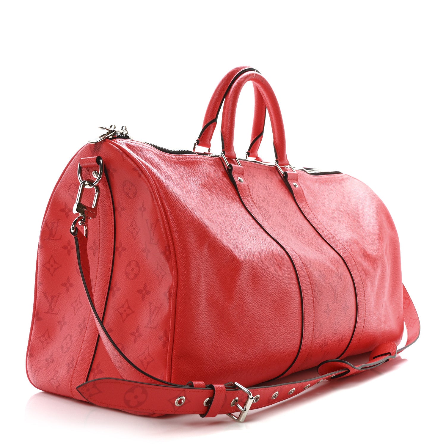 Louis Vuitton Taigarama Keepall Bandouliere 50 Fire Red 3 of 9