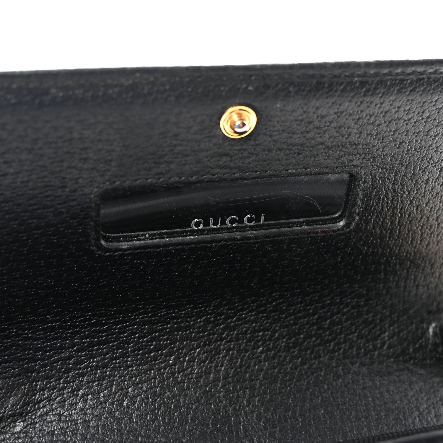 Gucci Dollar Calfskin Web Ophidia Wallet On Chain Black 6 of 10