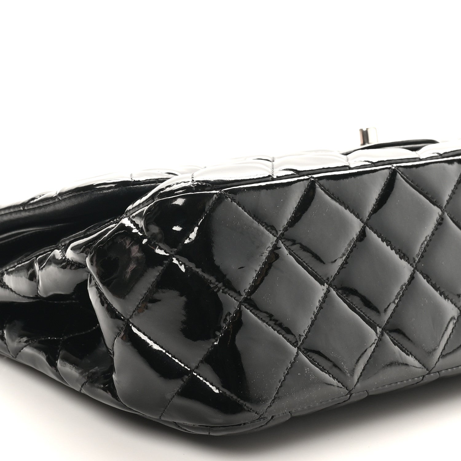 Chanel Patent Quilted Jumbo Double Flap Black 8 of 9
