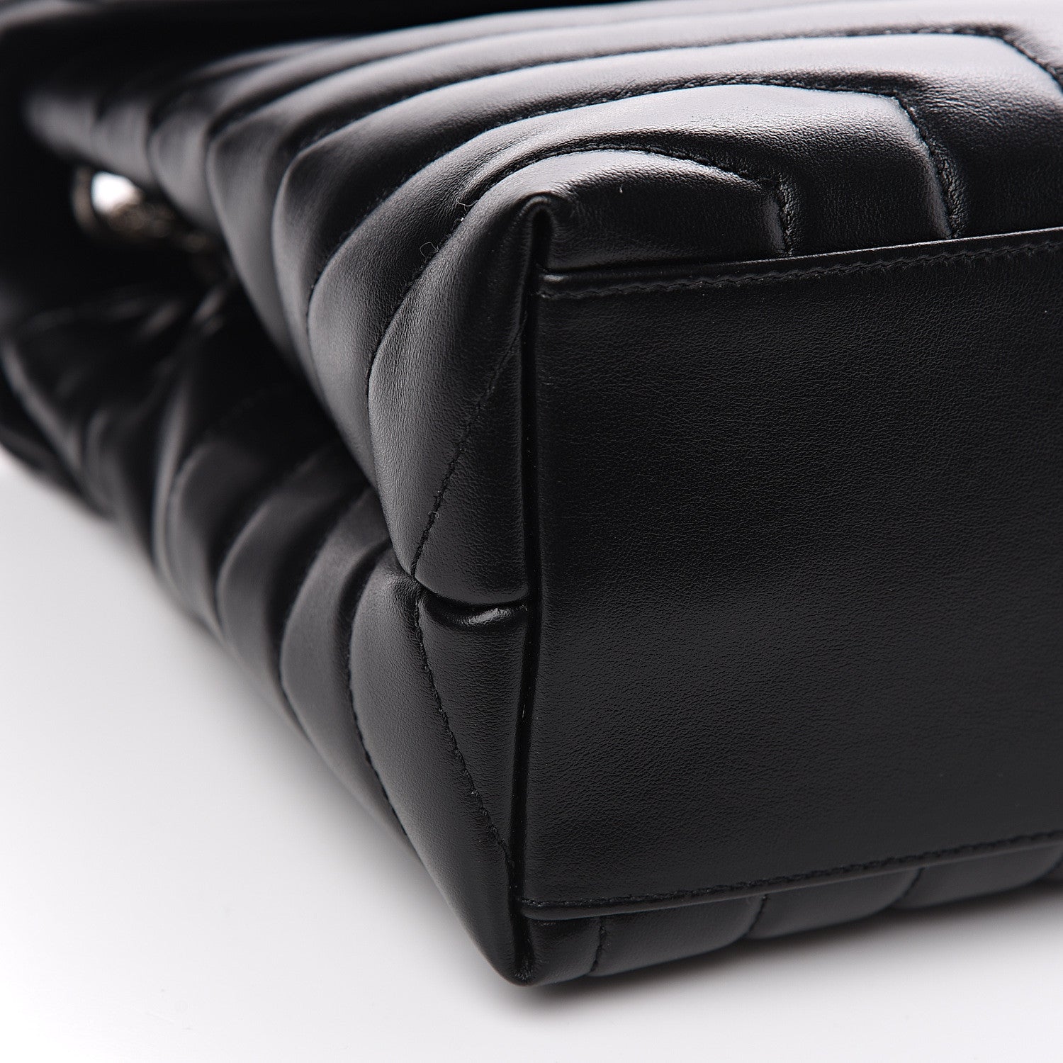 Saint Laurent Calfskin Y Quilted Monogram Medium Loulou Chain Satchel Black 8 of 10