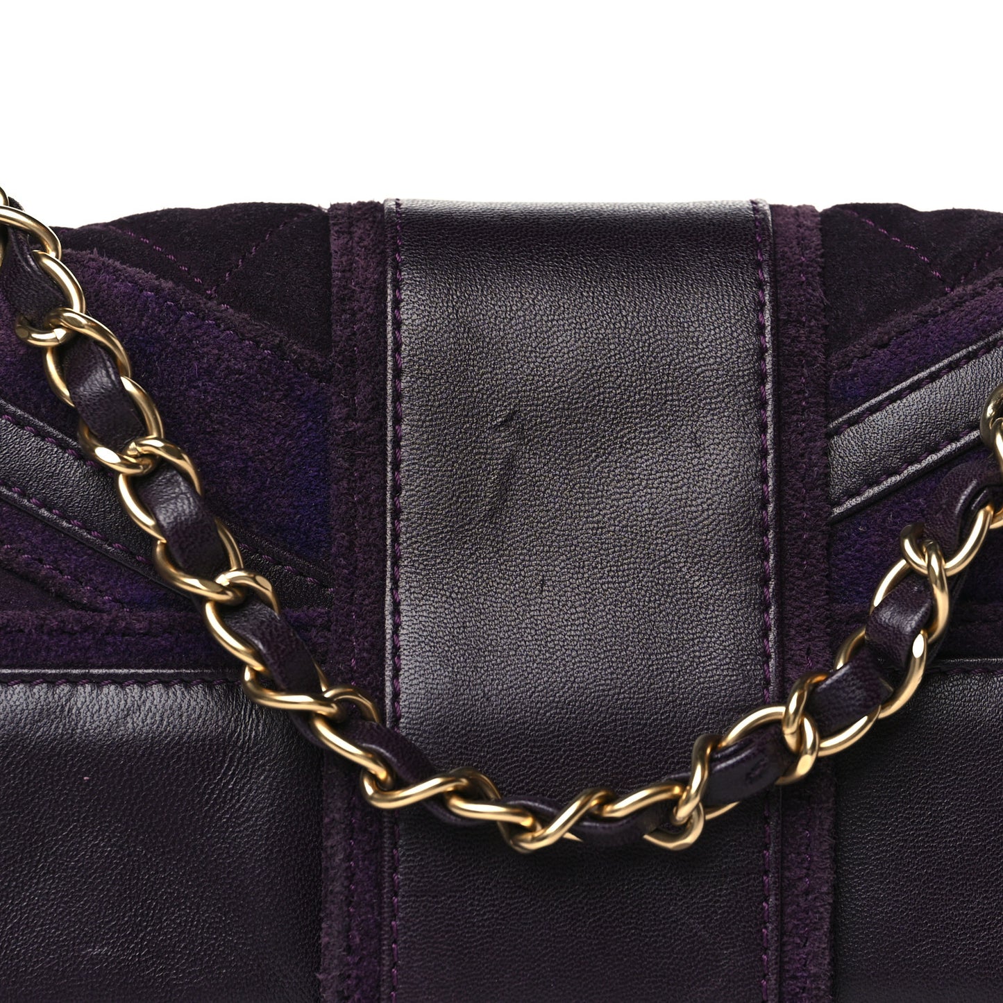 Suede Union Jack Jumbo Mademoiselle Flap Purple