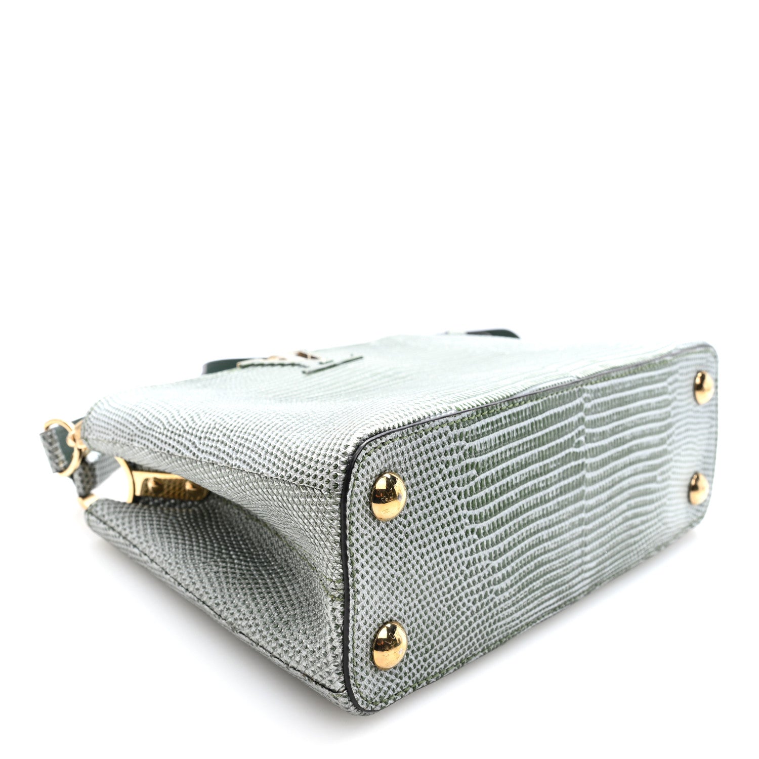 Louis Vuitton Lizard Capucines BB Green 3 of 9