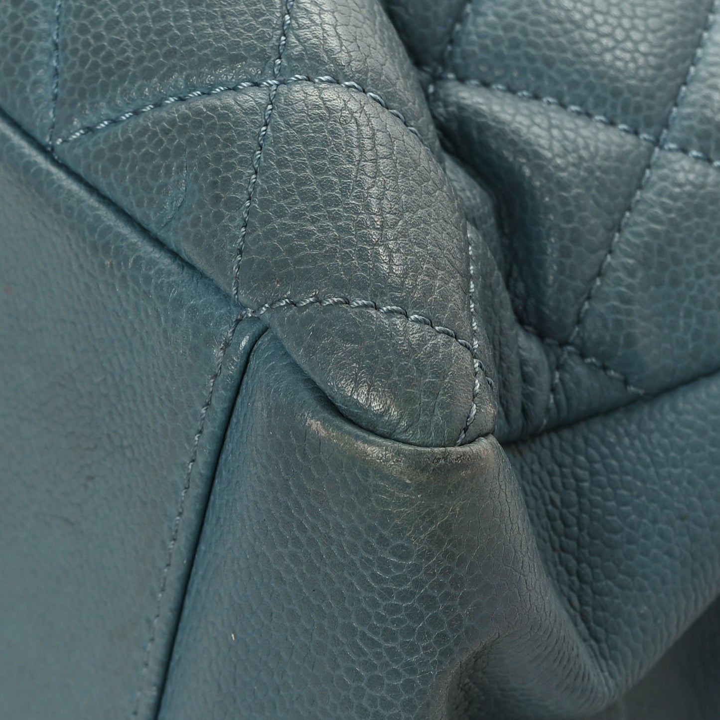 Caviar Quilted Grand Shopping Tote GST Blue