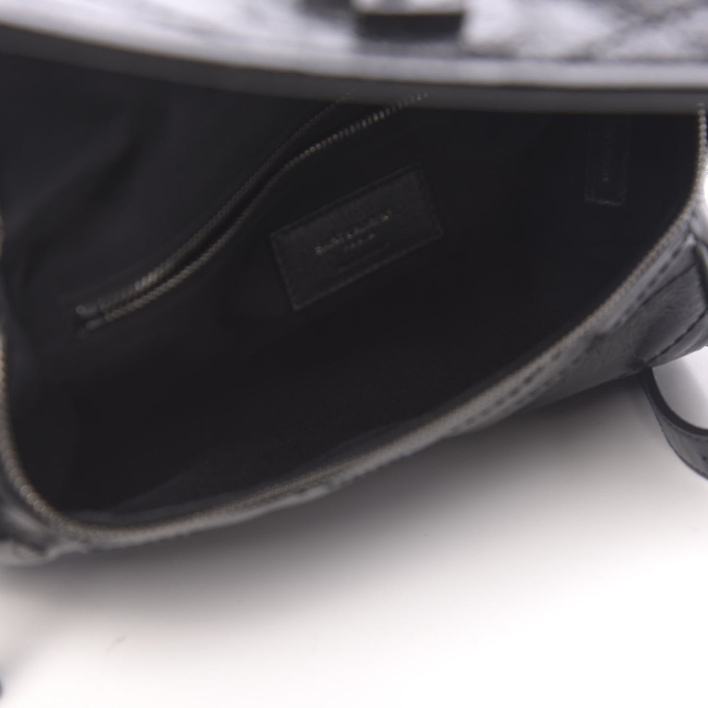 Crinkled Calfskin Matelasse Monogram Niki Body Bag Black