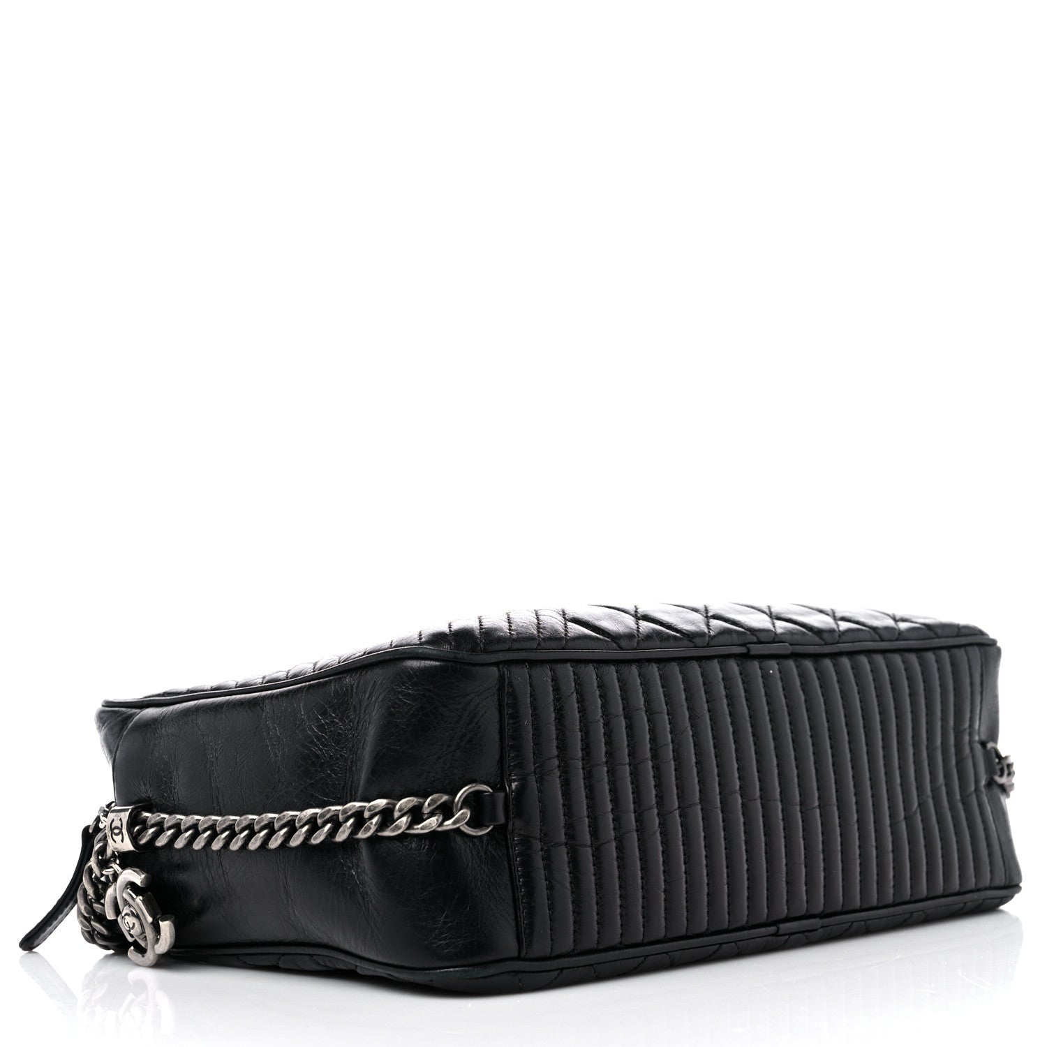 Chanel Glazed Calfskin Coco Boy Camera Case Black 4 of 14