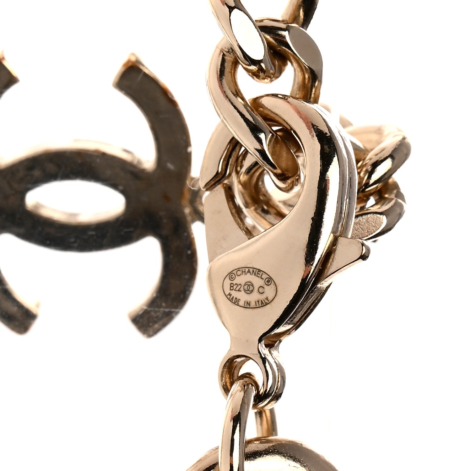 Chanel Lambskin Pearl Resin CC Choker Gold Black 5 of 5