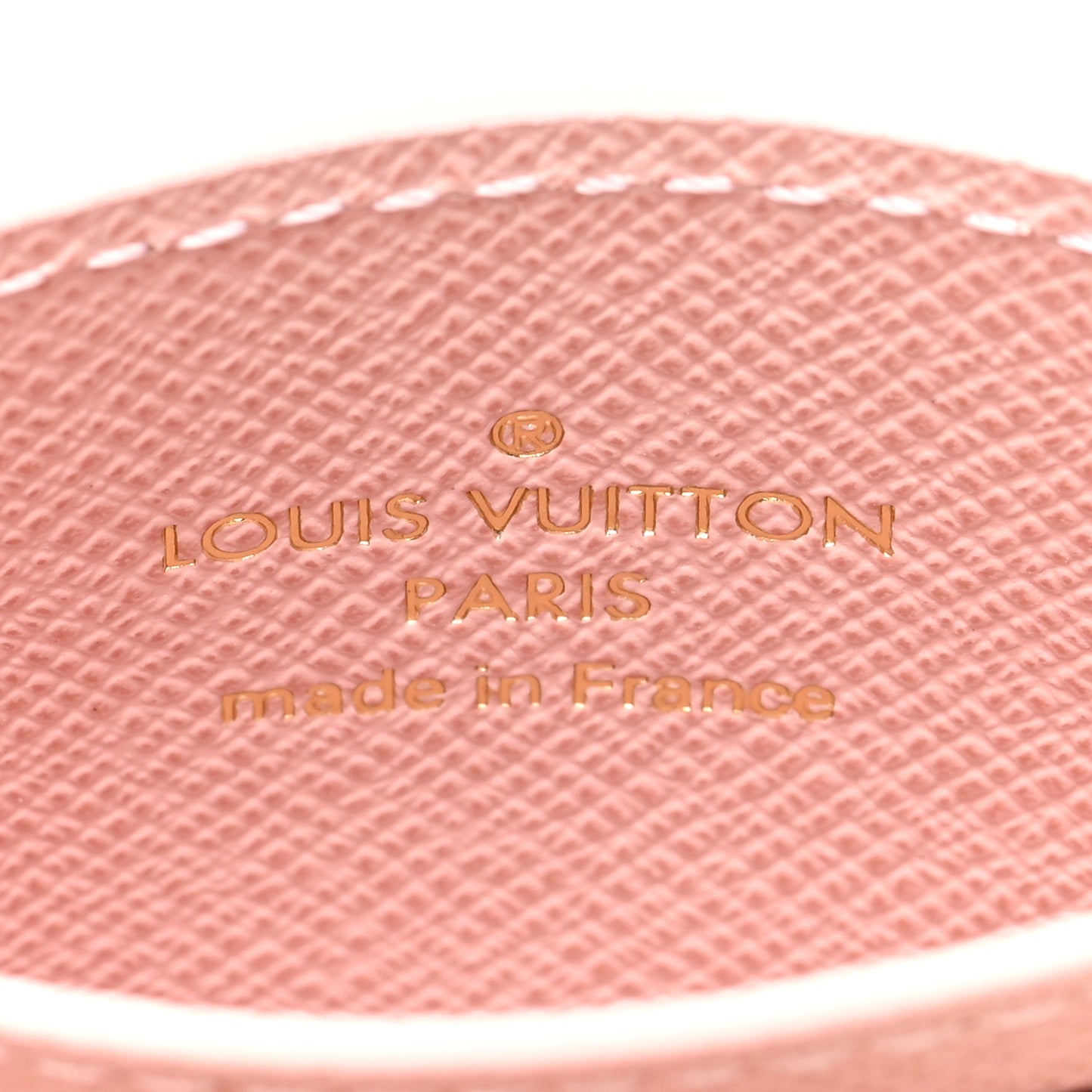 Monogram LV Charms Card Holder Rose Ballerine