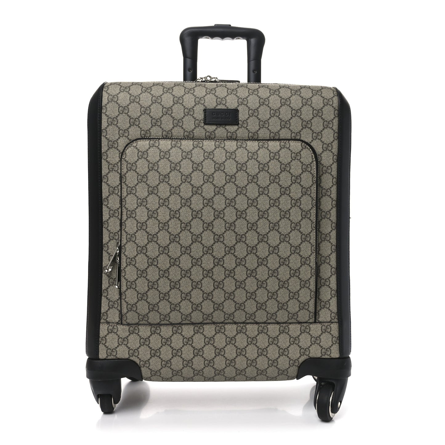 GG Supreme Monogram Calfskin Carry On Trolley Beige Ebony Black