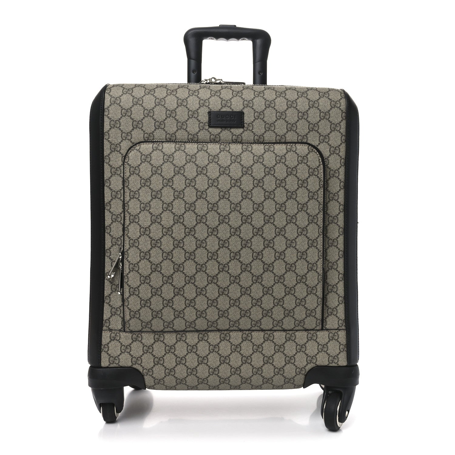 Gucci GG Supreme Monogram Calfskin Carry On Trolley Beige Ebony Black 1 of 9