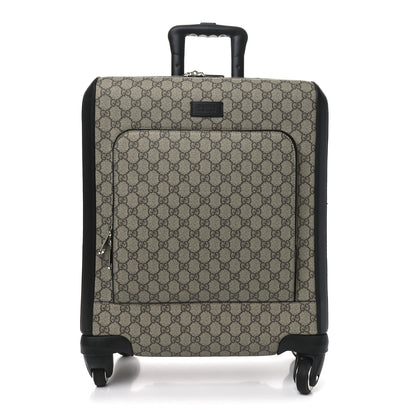 Gucci GG Supreme Monogram Calfskin Carry On Trolley Beige Ebony Black 1 of 9