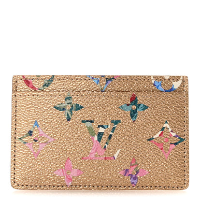 Louis Vuitton Metallic Monogram LV Garden Card Holder Gold 1 of 7