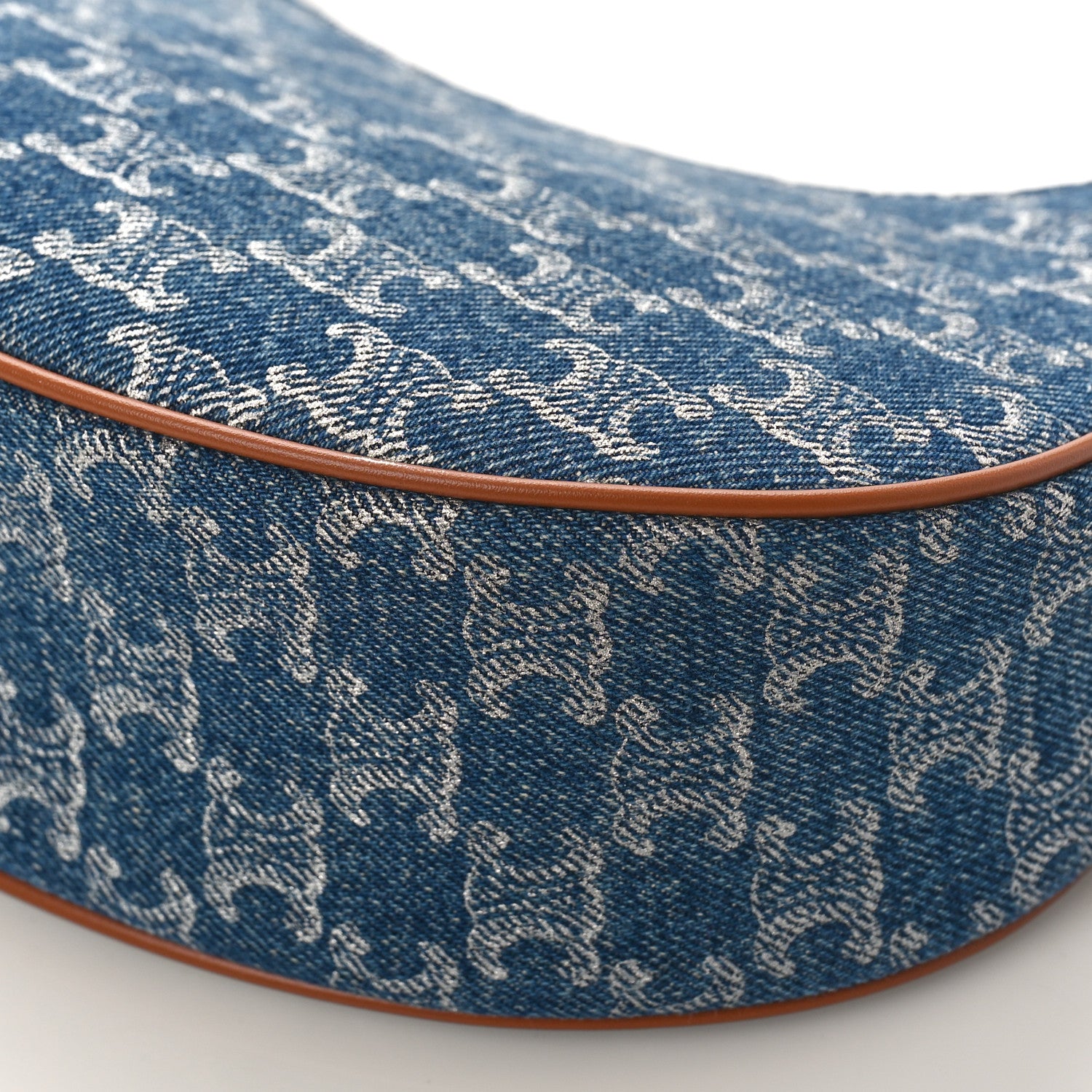 Celine Denim Triomphe Ava Shoulder Bag Blue 7 of 7