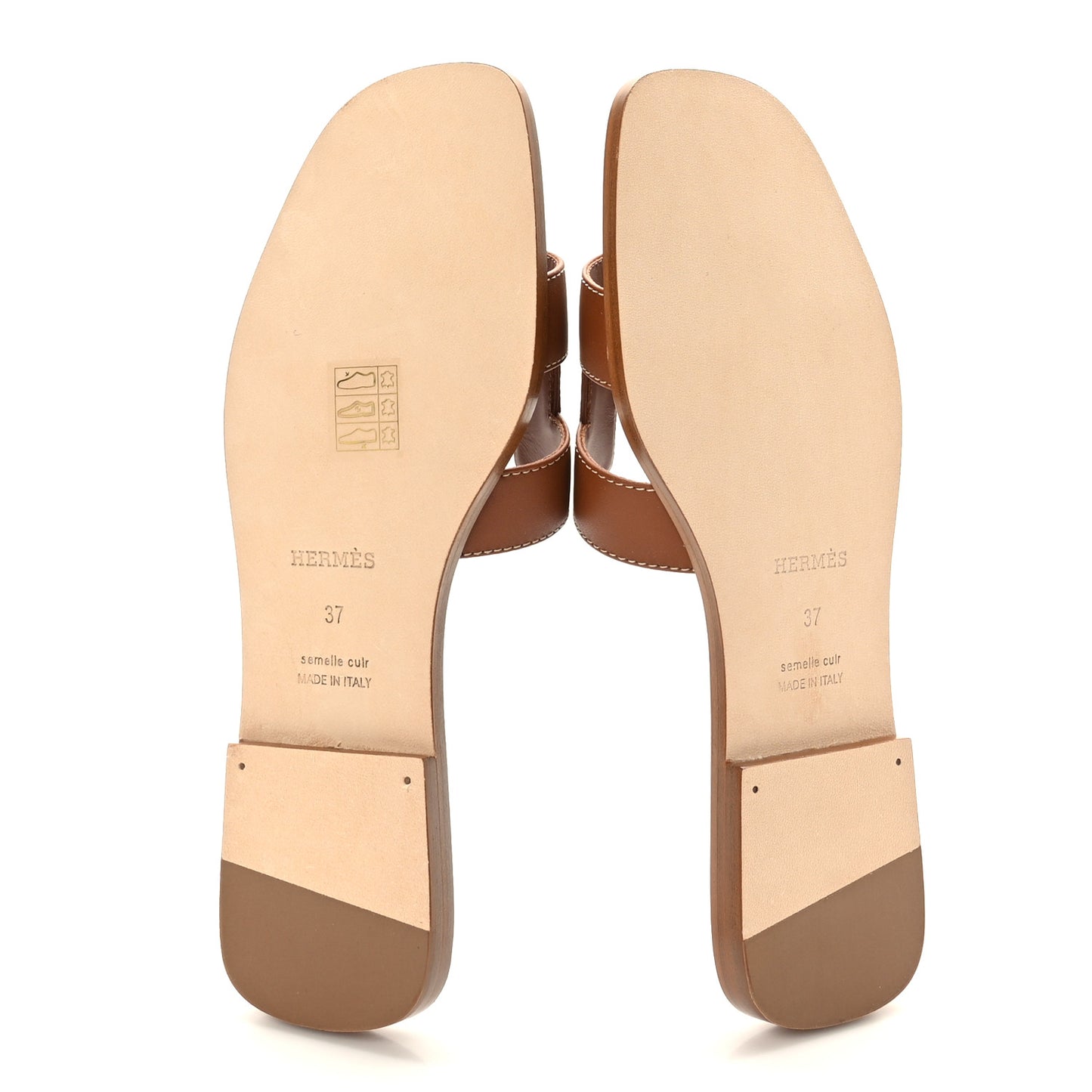 Box Calfskin Oran Sandals 37 Gold