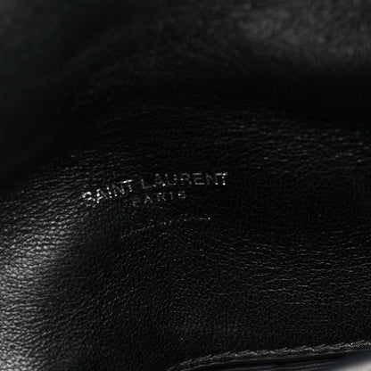 Saint Laurent Lambskin Monogram Loulou Puffer Pouch Clutch Black 7 of 12