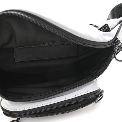 Alexander Wang Nylon Logo Printed Attica Belt Bag Reflective Silver 5 of 8