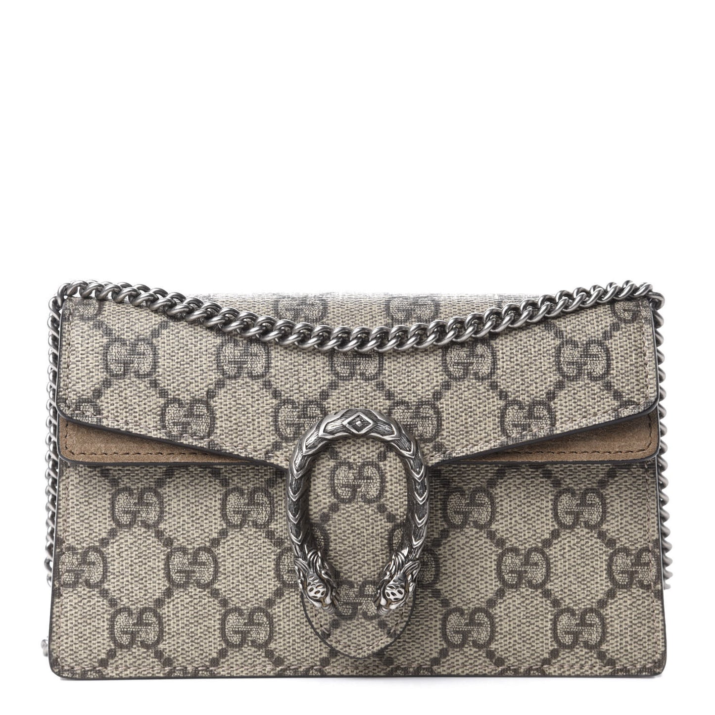 GG Supreme Monogram Super Mini Dionysus Shoulder Bag Taupe
