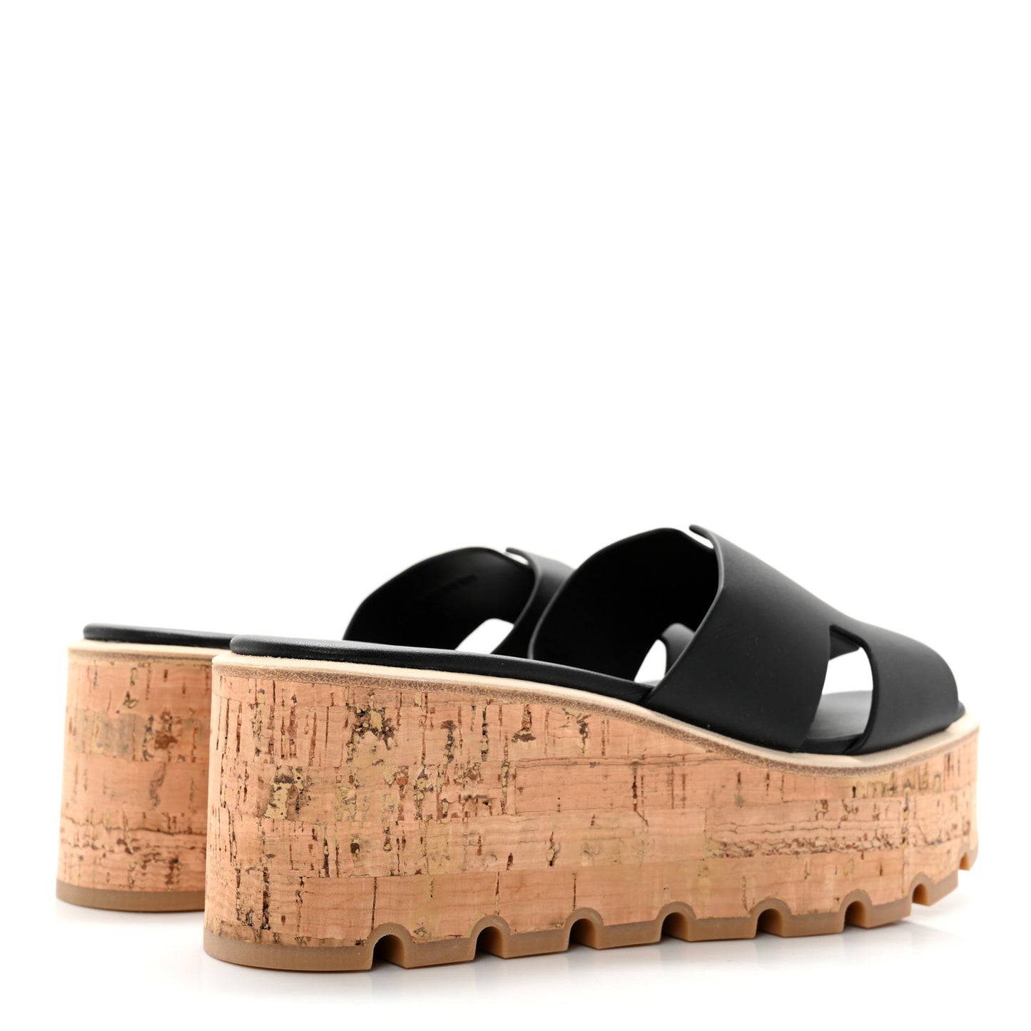 Calfskin Cork Eze 30 Sandals 37 Black