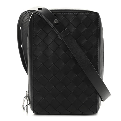 Bottega Veneta Nappa Intrecciato Crossbody Bag Black 1 of 8